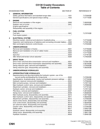 CASE CX130 Crawler Excavator Service Repair Manual