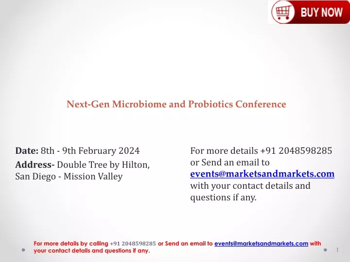 next gen microbiome and probiotics conference