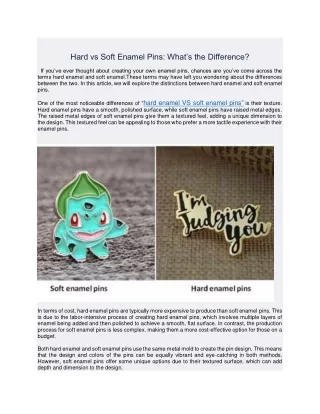 Hard vs Soft Enamel Pins: What’s the Difference?PDF File (2)