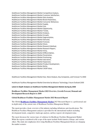 healthcare facilities management market