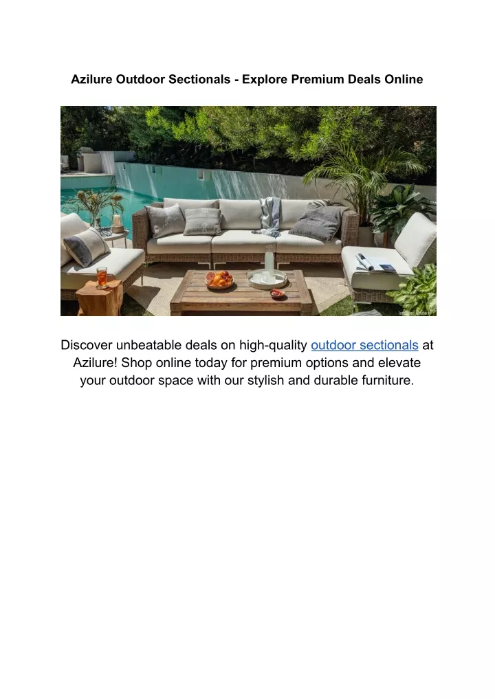 azilure outdoor sectionals explore premium deals