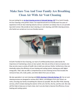 Earth Friendly Air Duct Cleaning (3 jan 2024)