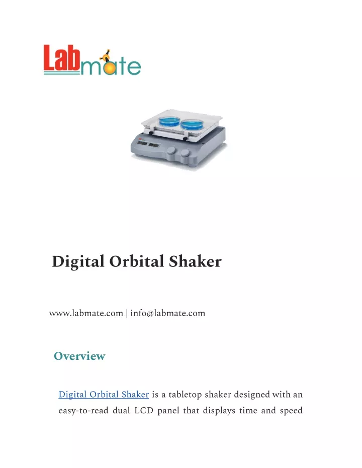 digital orbital shaker