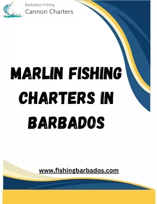 Get Thrilling Marlin Fishing Charters in Barbados
