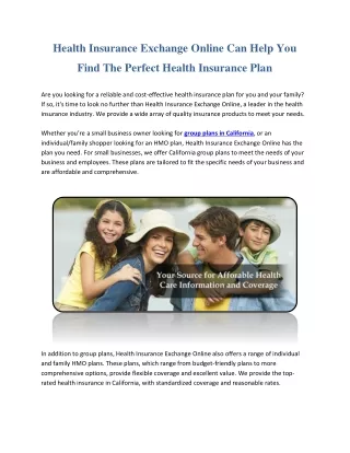 Health Insurance Exchange Online (27 dec)
