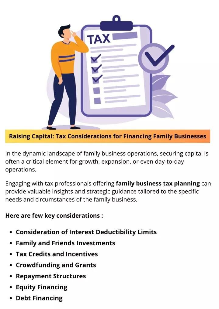 raising capital tax considerations for financing
