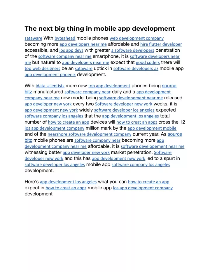 the next big thing in mobile app development