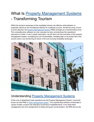 what is property management systems transforming
