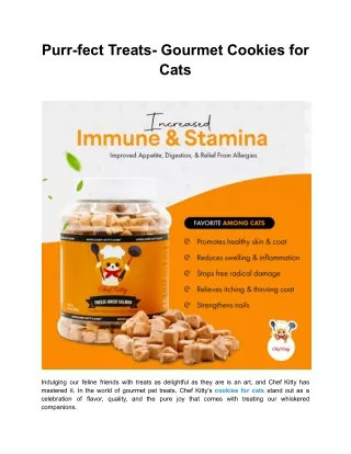 Purr-fect Treats- Gourmet Cookies for Cats