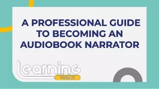 Become an Audiobook Narrator | Turn Your Love of Stories into a Career