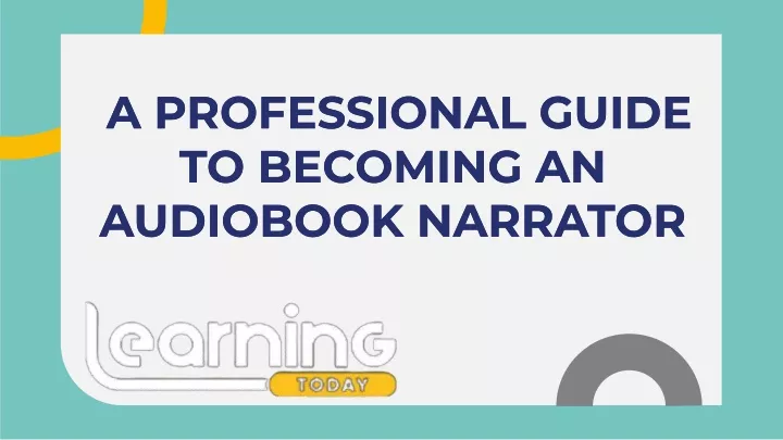 a professional guide to becoming an audiobook