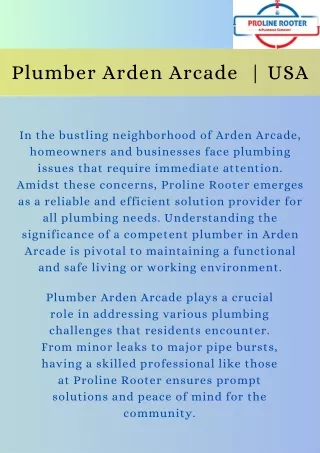 Best Plumber in Arden Arcade  | USA