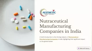 Best Nutraceutical Manufacturing Companies in India