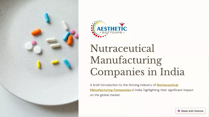 nutraceutical manufacturing companies in india