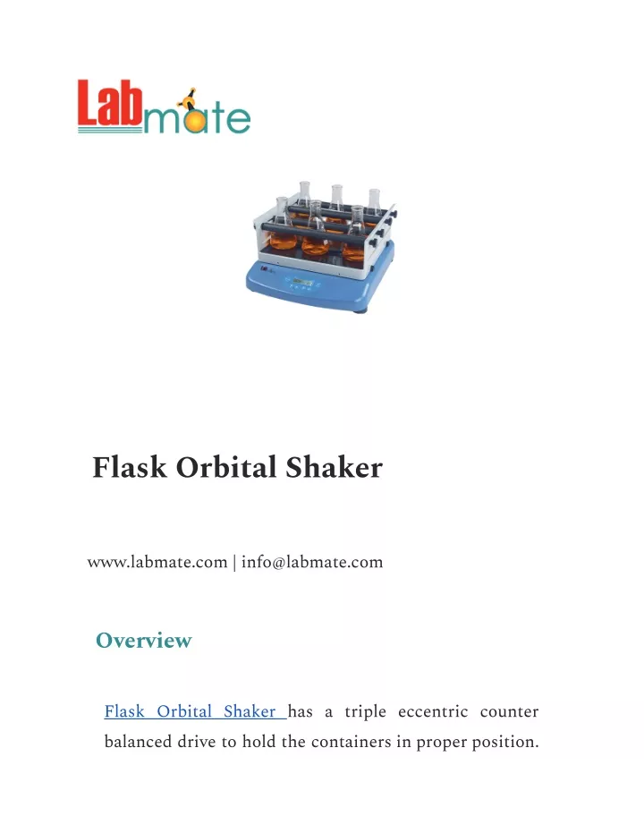 flask orbital shaker