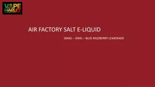 First Air Factory Salt E-Liquid Blue Razzberry lemonade in the USA