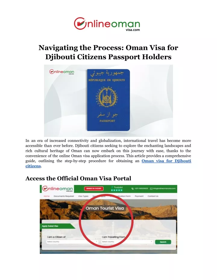 navigating the process oman visa for djibouti