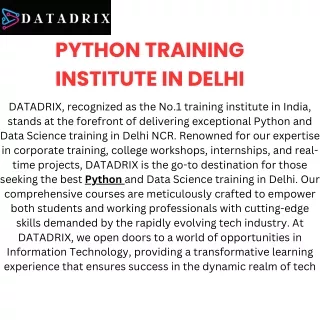 python training institute in delhi