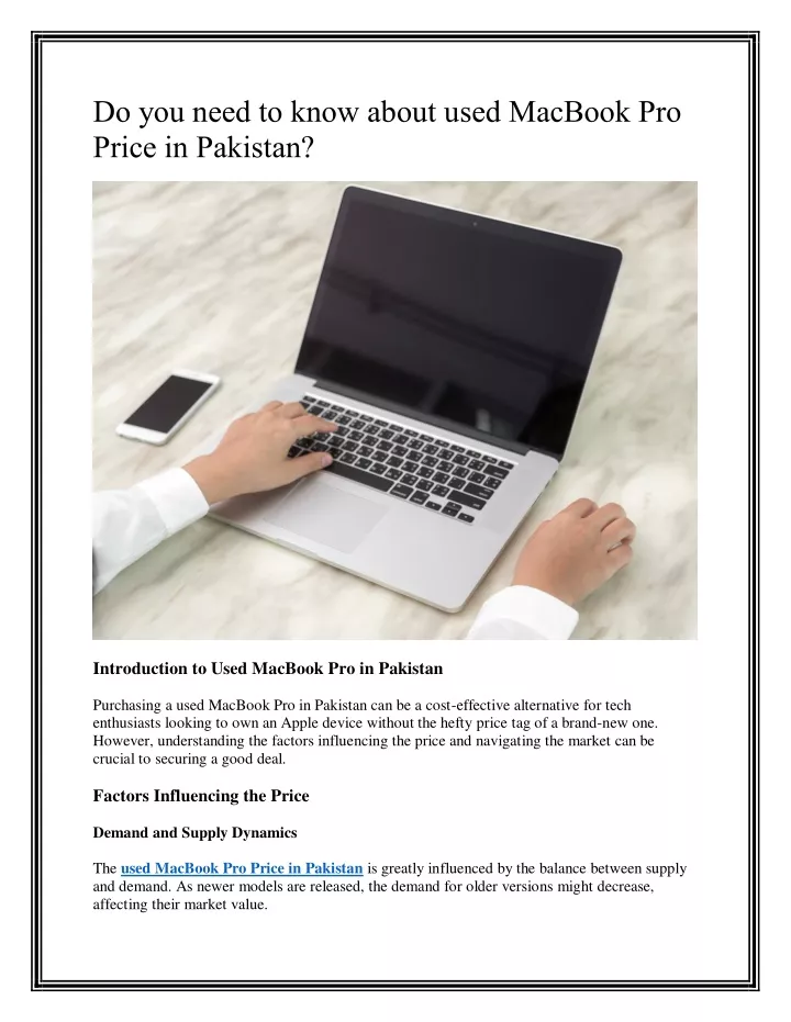 do you need to know about used macbook pro price