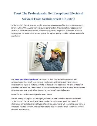 Schlumbrecht's Electric (02 jan 2024))