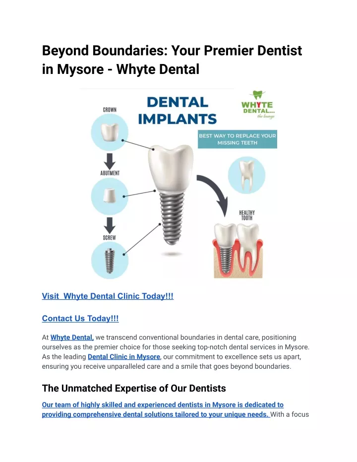 beyond boundaries your premier dentist in mysore