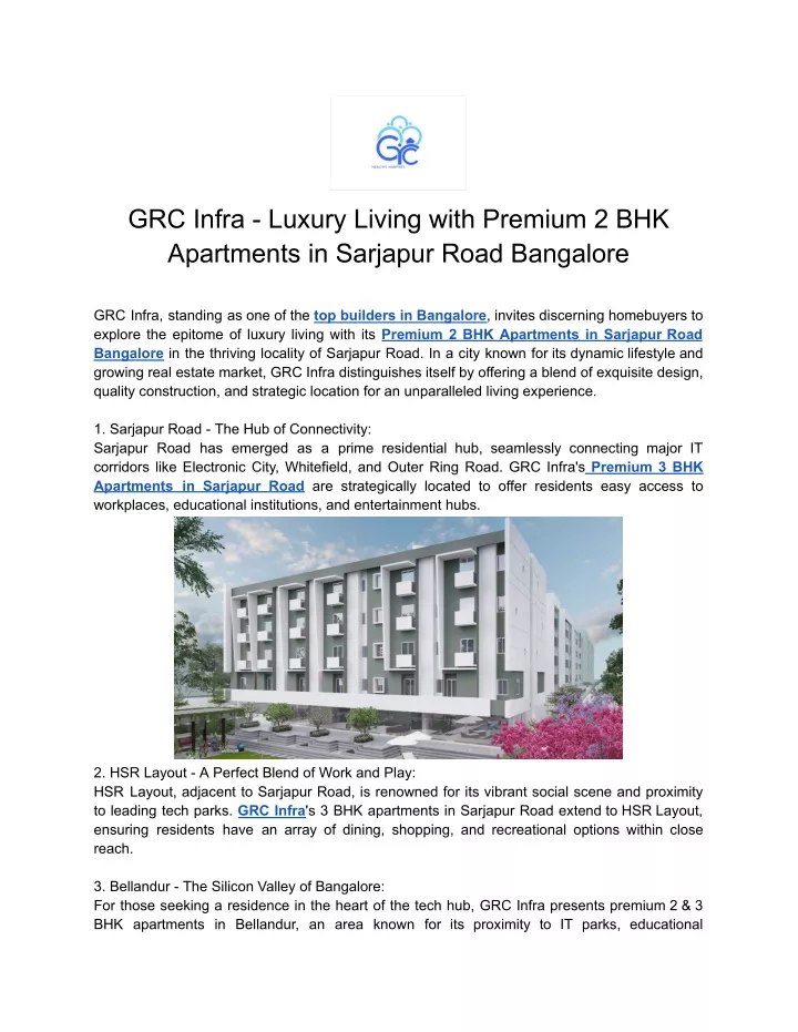 grc infra luxury living with premium