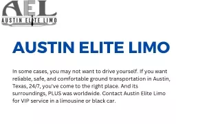 Exploring the Benefits of Limo Service Austin to San Antonio