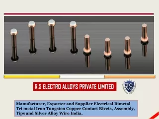 Electrical Contacts Suppliers India | Rs Electro Alloys