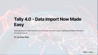 Tally 4.0 - Data Import Now Made Easy