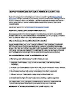 _Missouri Permit Practice Test