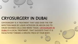 Cryosurgery in Dubai 2