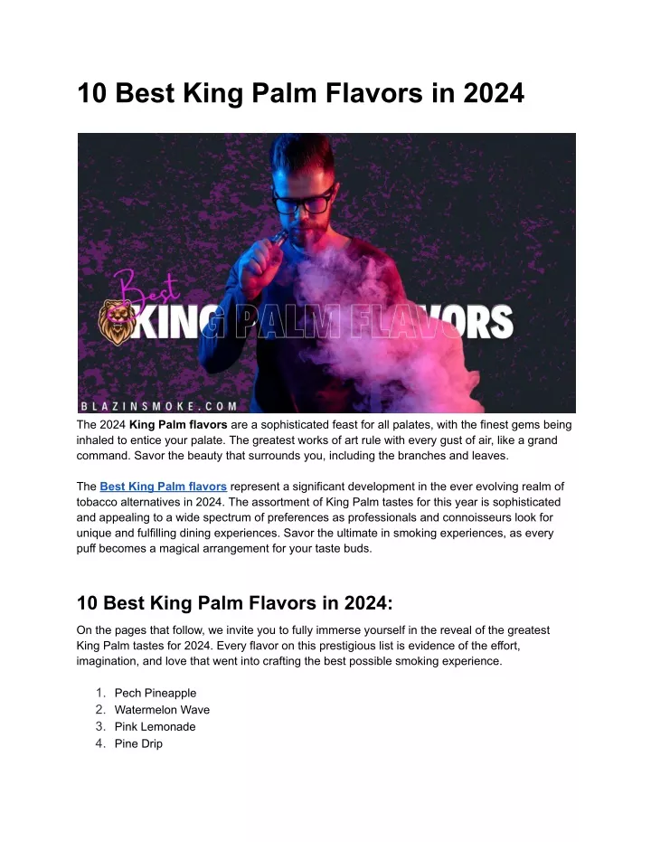 10 best king palm flavors in 2024