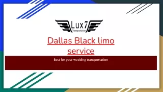 Dallas Black limo service for your Wedding Day