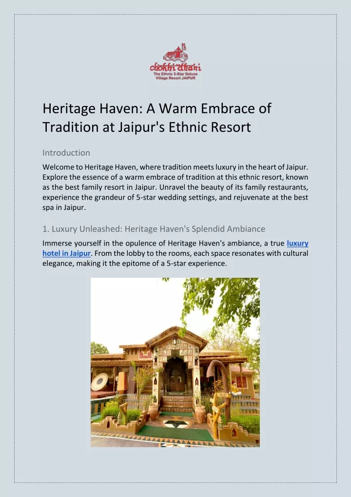 heritage haven a warm embrace of tradition