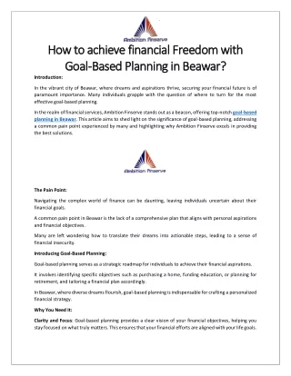 how to achieve financial freedom with