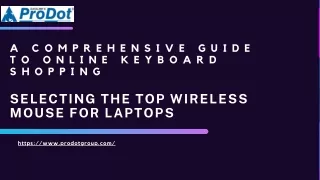Top Wireless Mouse for Laptops | Prodot