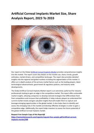 artificial corneal implants market size share