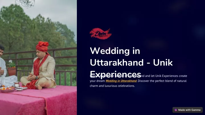wedding in uttarakhand unik experiences