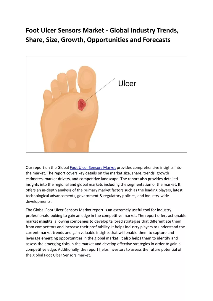 foot ulcer sensors market global industry trends