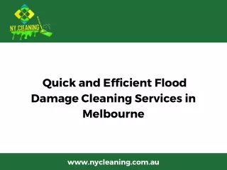 Quick and Efficient Flood Damage Cleaning Services in Melbourne