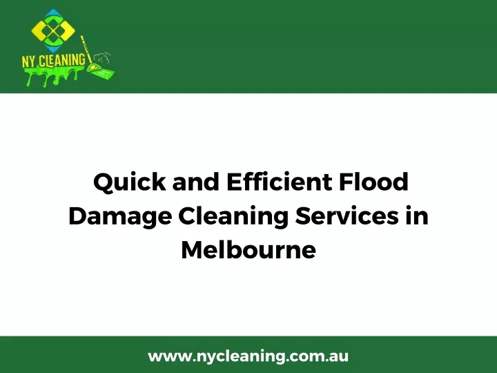 quick and efficient flood damage cleaning