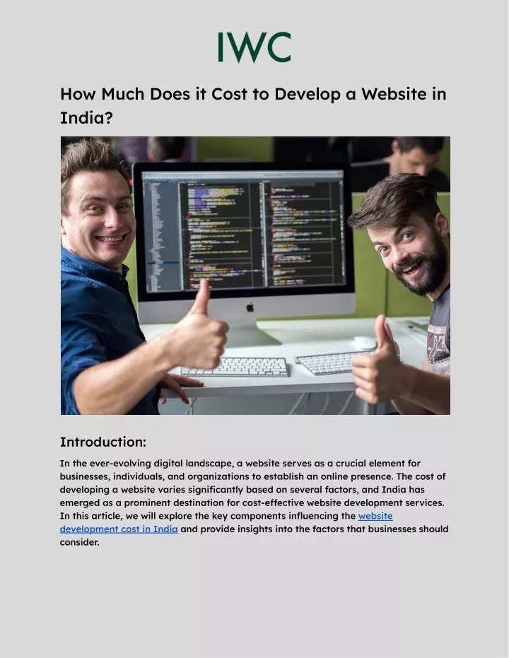 how much does it cost to develop a website