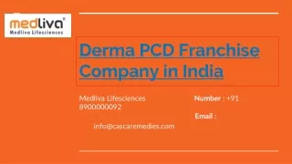 Derma PCD Franchise Company in India : Medliva lifesciences