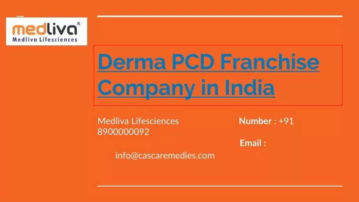 derma pcd franchise company in india
