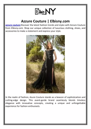 azzure couture elbisny com azzure couture