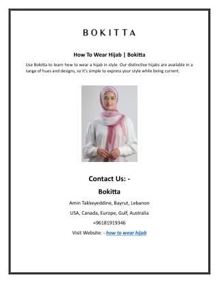 How To Wear Hijab | Bokitta