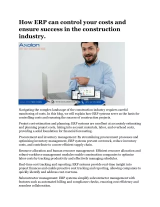 how erp can control your costs and ensure success