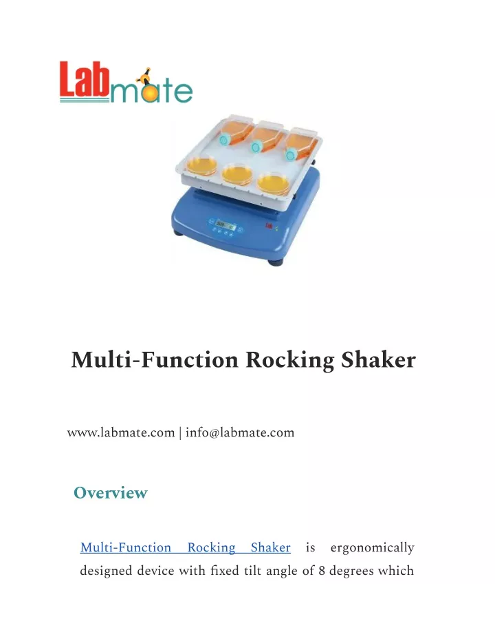 multi function rocking shaker