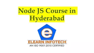 Node JS Course in Hyderabad Madhapur