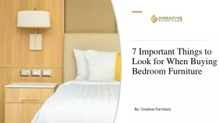 7 Important Things to Look for When Buying Bedroom Furniture​